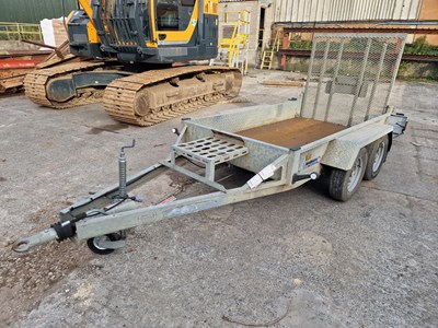 Lot 128 - Indespension 2.7 Ton Twin Axle Plant Trailer, Ramp