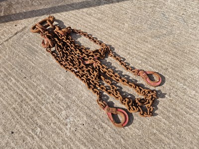 Lot 489 - 4 Leg Lifting Chains with Adjusters