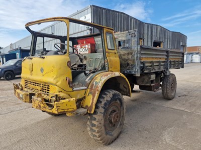 Lot 677 - Bedford TK 4x4 Drop Side Flat Bed Lorry (Non Runner)