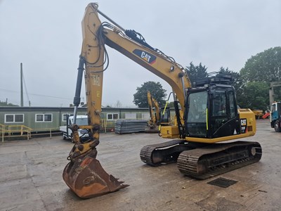 Lot 232 - 2018 CAT 313FLGC 700mm Steel Tracks, CV, Hydraulic QH, Piped, Reverse & Blind Spot Camera, A/C (EPA Compliant)