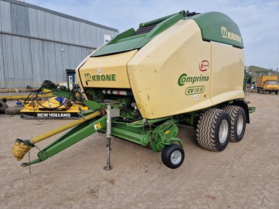 Lot 134 - 2014 Krone Comprima CV155XC Twin Axle PTO Driven Round Baler Wrapper, Isobus Ready