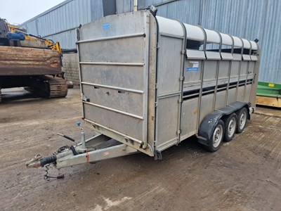 Lot 127 - Ifor Williams TA510G3-14 14" Tri Axle Livestock Trailer, Segregating Door