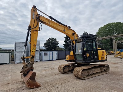 Lot 235 - 2017 JCB JS145LC Plus 700mm Steel Tracks, CV, Hydraulic QH, Piped, Reverse Camera, A/C (EPA Compliant)