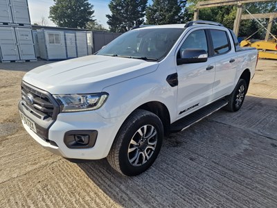 Lot 141 - 2020 Ford Ranger Wildtrak 2.0 Eco Blue 4WD Crew Cab Pick Up, Sat Nav, Reverse Camera, Parking Sensors, Half Leather, Electric Heated Seats, Bluetooth, Cruise Control, Climate Control