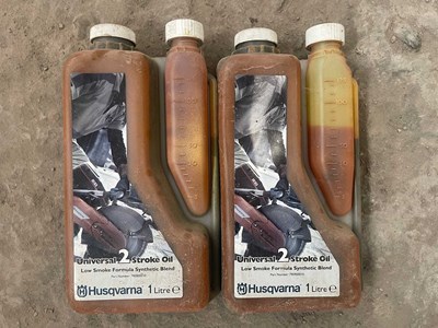 Lot 156 - Unused 1 Litre Husqvarna Universal 2 Stroke Engine Oil (3 of)