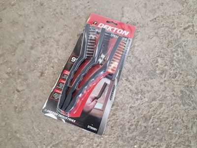 Lot 48 - Dexton 9" Wire Brush Set (3 of)