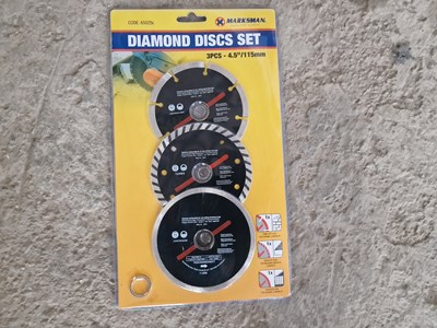 Lot 71 - Marksman 4½" 3Pcs Diamond Disc Set (3 of)