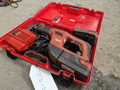 Lot 11 - Hilti WSR36-A Cordless Reciprocating Saw, 2 Batteries, Charger