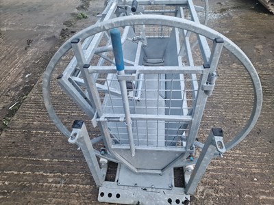 Lot 188 - IAE Galvanised Kwik Sheep Turner Crate, Fully Adjustable Height and Width