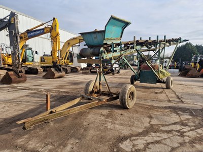 Lot 369 - Powerscreen Twin Axle 50' Conveyor, Lombardini Power Pack