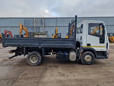 Lot 145 - 2008 Iveco Eurocargo 75E16 4x2 Drop Side Tipper Lorry, Edbro Gear, Manual Gear Box (Plating Certificate Available, Tested 10/24)