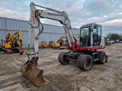 Lot 223 - 2011 Takeuchi TB175W Wheeled Excavator, Blade, Offset, CV, Hill Hydraulic QH, Piped, Aux. Piping, A/C (EPA Compliant)