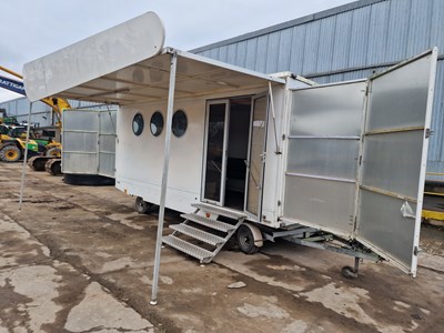 Lot 162 - Twin Axle Exhibition Trailer, Fridge, Sink, Canopy