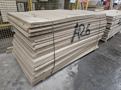 Lot 423 - Selection of Chip Board Sheets (245cm x 107cm x 20mm - 59 of)