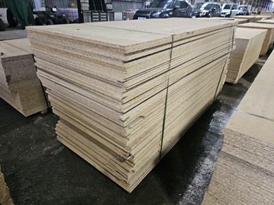 Lot 274 - Selection of Chip Board Sheets (245cm x 104cm x 20mm - 63 of)