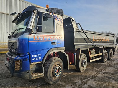 Lot 199 - 2011 Volvo FM380 8x4 Tipper Lorry, Steel Body, Edbro Gear, Air Tail Gate, Easy Sheet, Reverse Camera, A/C, Spring Suspension, I-Shift Gear Box, Day Cab