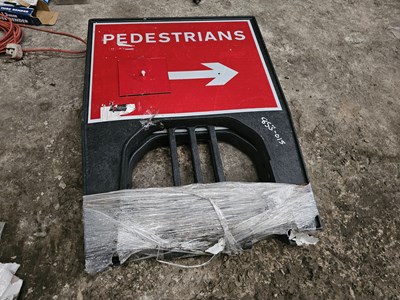 Lot 379 - Plastic Pedestrian Walkway Signs (2 of)