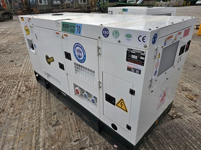 Lot Unused 2023 Ashita Power AG3-70 70KvA Generator