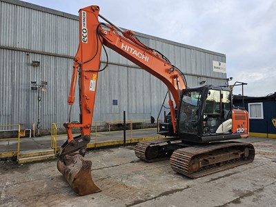 Lot 265 - 2019 Hitachi ZX130LCN-6 700mm Steel Tracks, CV, Hill Hydraulic QH, Piped, 3 Way Camera, A/C (EPA Compliant)