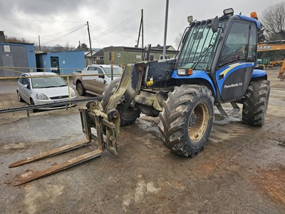 Lot 316 - 2004 New Holland LM425 Turbo Powershift Telehandler, Joystick Controls, QH, Forks