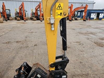 Lot 2021 Sany SY16C Rubber Tracks, Blade, Offset, QH, Piped, Expanding Undercarriage, Canopy, 4 Buckets