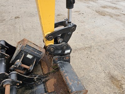 Lot 2021 Sany SY16C Rubber Tracks, Blade, Offset, QH, Piped, Expanding Undercarriage, Canopy, 4 Buckets