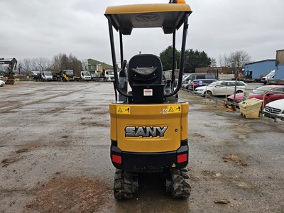 Lot 2021 Sany SY16C Rubber Tracks, Blade, Offset, QH, Piped, Expanding Undercarriage, Canopy, 4 Buckets