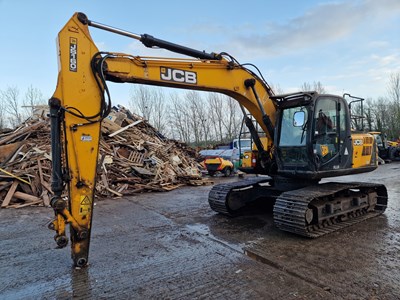 Lot 173 - 2017 JCB JS160LC+, 700mm Steel Tracks, CV, Piped, Aux. Piping, Reverse Camera, Boxing Ring, A/C