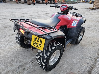 Lot 130 - 2011 Honda Foreman TRX500 FA 4WD Petrol Quad Bike