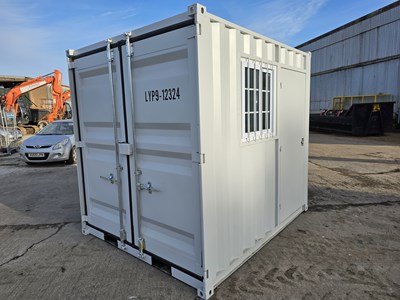 Lot 304 - Unused 9' Container, Side Door & Window