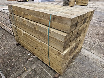 Lot 748 - Wood Sleepers (95mm x 195mm x 1800mm)(55 of)