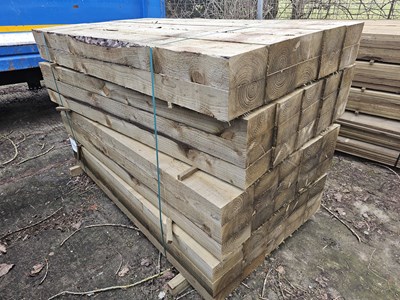 Lot 749 - Wood Sleepers (95mm x 195mm x 1800mm)(55 of)