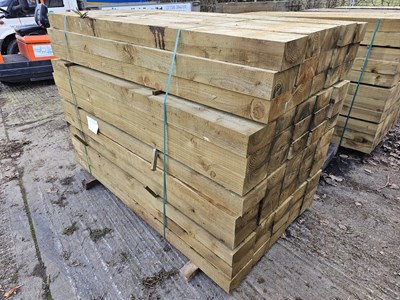 Lot 752 - Wood Sleepers (95mm x 195mm x 1800mm)(60 of)