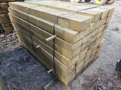 Lot 755 - Wood Sleepers (95mm x 195mm x 1800mm)(49 of)