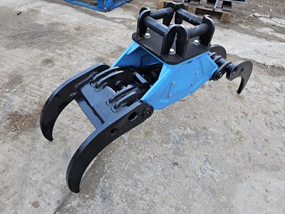 Lot 562 - Unused Hydraulic Log Grab 35mm Pin to suit 1-3 Ton Excavator, 4 Way  Headstock