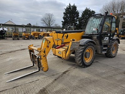 Lot 307A - 2017 JCB 540-140 Hi Viz Turbo Powershift Telehandler, Sway, Reverse Camera, WLI, A/C, Forks (EPA Compliant)