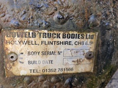 Lot 2015 Boweld Steel Tipper Body to suit 8x4 Lorry, Easy Sheet