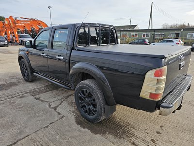 Lot 30 - 2010 Ford Ranger 5 Speed 4WD Crew Cab Pick Up, Parking Sensors, Full Leather, Heated Seats, A/C, Tow Bar, Bragan Fabric Cover (Tested 04/24)