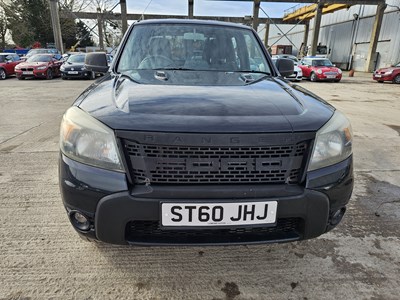 Lot 30 - 2010 Ford Ranger 5 Speed 4WD Crew Cab Pick Up, Parking Sensors, Full Leather, Heated Seats, A/C, Tow Bar, Bragan Fabric Cover (Tested 04/24)