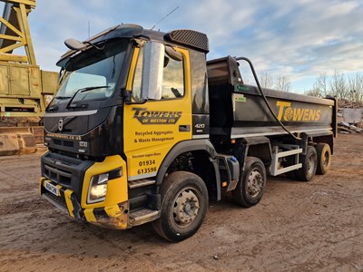 Lot 44 - Volvo FMX420 Euro6 8x4 Tipper Lorry, Boweld Body, Reverse Camera, Easy Sheet, Edbro Tipping Gear, Air Tail Gate Lock, Automatic Gear Box, A/C