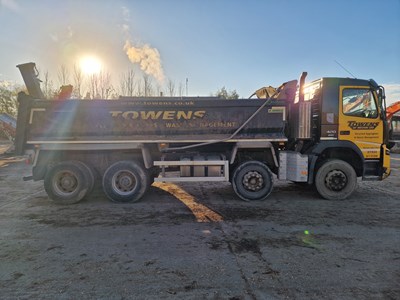 Lot 42 - Volvo FMX420 Euro6 8x4 Tipper Lorry, Boweld Body, Reverse Camera, Easy Sheet, Edbro Tipping Gear, Air Tail Gate Lock, Automatic Gear Box, A/C (Reg. Docs. Available, Tested 03/23)