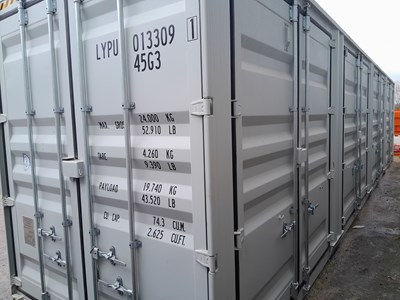 Lot Unused 40' High Cube Container, 4 Side Doors