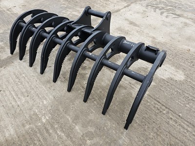 Lot Unused Hardlife 72" Root Rake 65mm Pin to suit 13 Ton Excavator