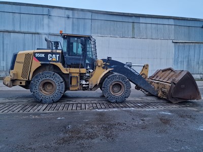 Lot 320 - CAT 950K Wheeled Loader, Ultra High Lift Boom, High Tip Bucket, WLI, Reverse Camera, Auto Lube, A/C