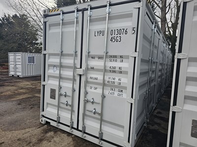 Lot Unused 40' High Cube Container, 4 Side Doors