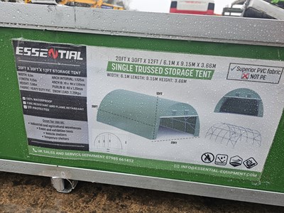 Lot 798 - Unused Essential 20' x 30' x 12' Single Trussed Storage Shelter