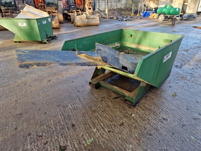 Lot 425 - 2017 Site Products Teleskip 1250Litre Skip to suit Forklift & Contents