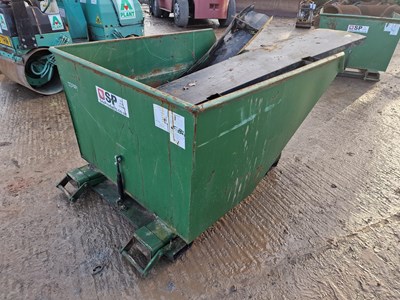 Lot 425 - 2017 Site Products Teleskip 1250Litre Skip to suit Forklift & Contents