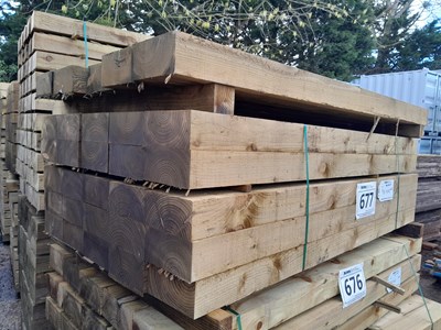 Lot Wood Sleepers (95mm x 195mm x 1800mm)(30 of)