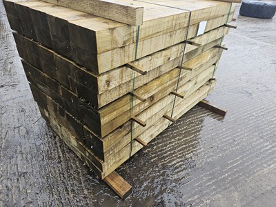 Lot Wood Sleepers (95mm x 195mm x 1800mm)(50 of)